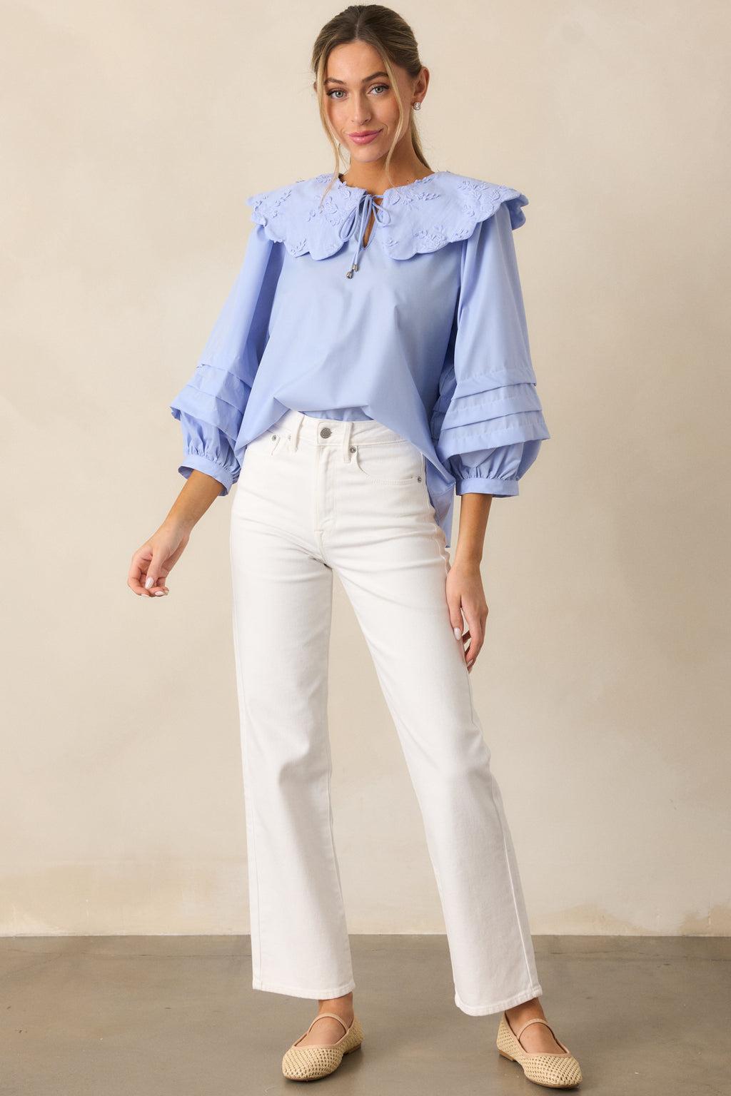 Limitless Time White Straight Leg Jeans Product Image
