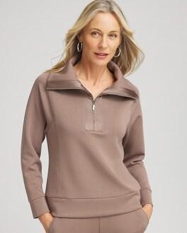 Zenergy® Scuba Satin Trim Sweatshirt Product Image