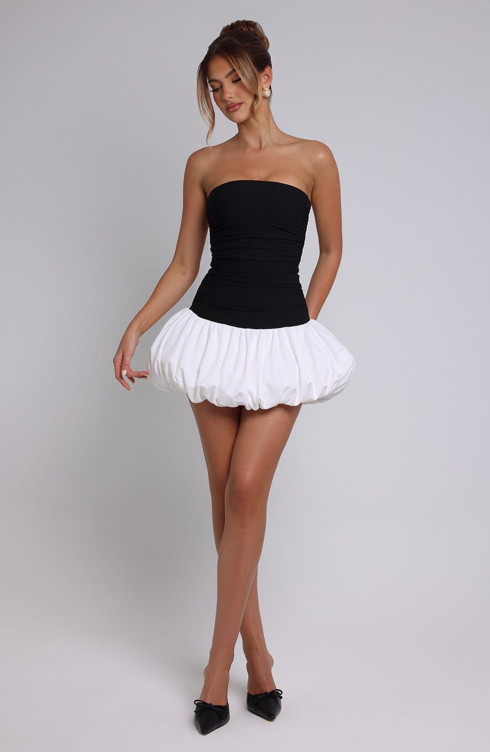 Gemma Mini Dress - Black/White Product Image
