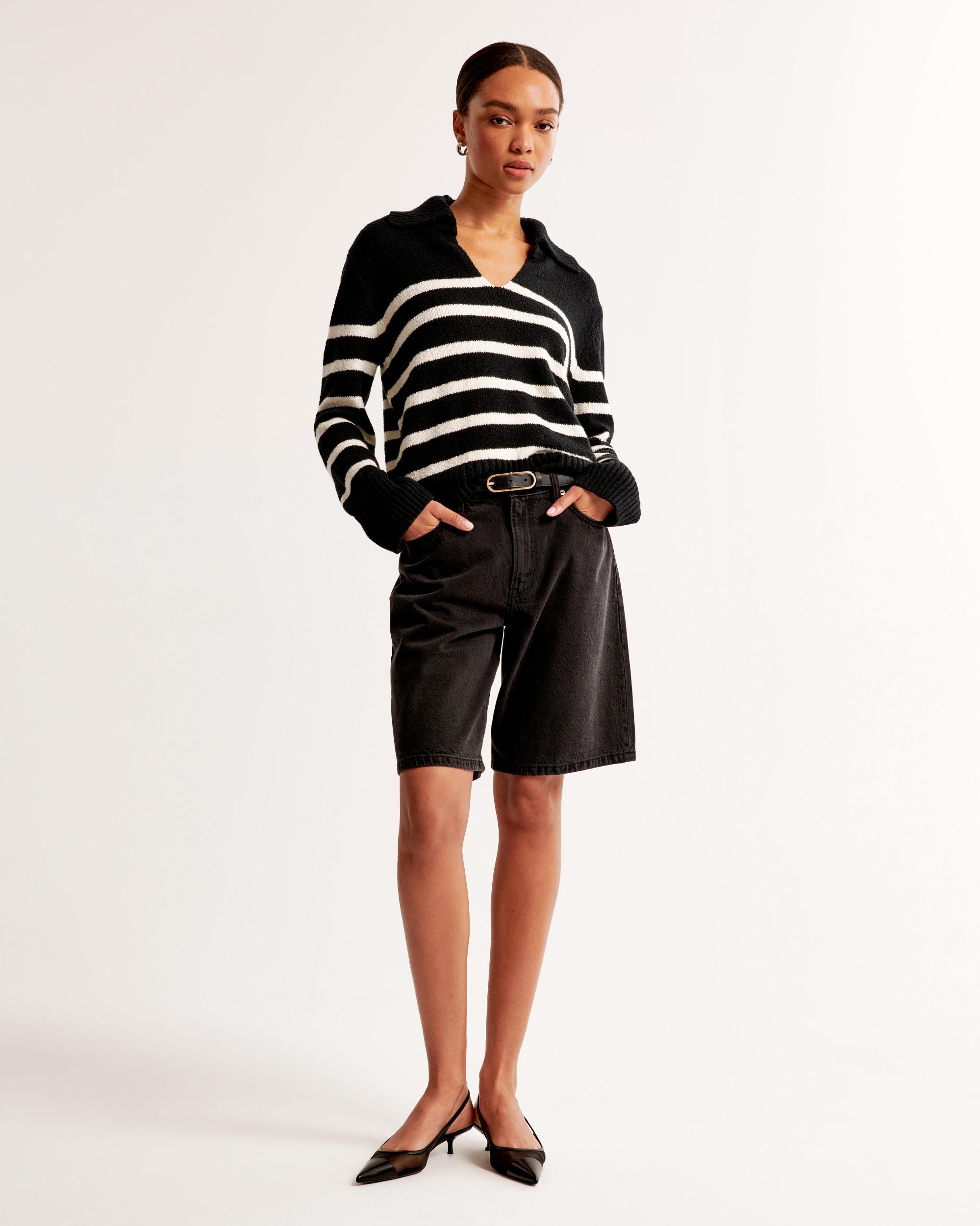 Textural Notch-Neck Sweater Product Image