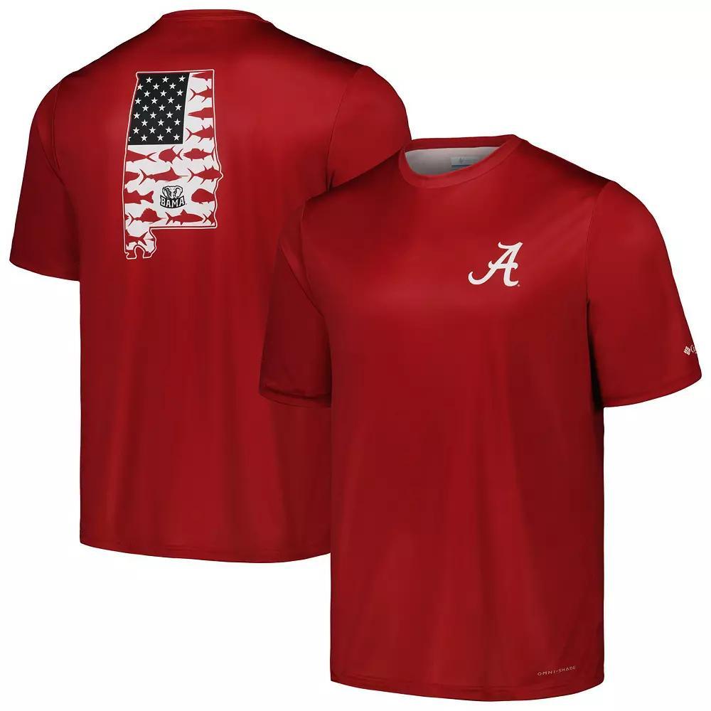 Mens Columbia Crimson Alabama Crimson Tide Terminal Tackle Omni-Shade T-Shirt Product Image