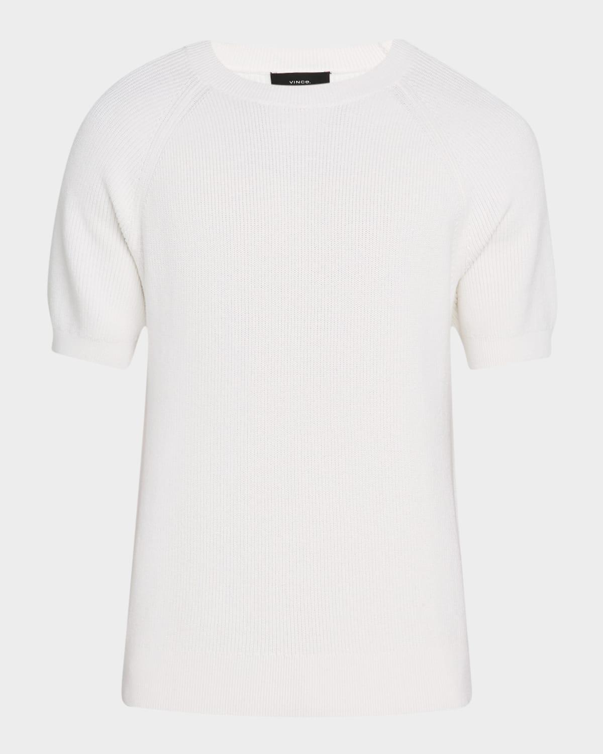 Mens Cotton Raglan Short-Sleeve Sweater Product Image