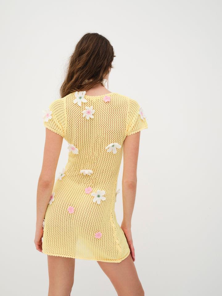 Walker Mini Dress — Yellow Product Image