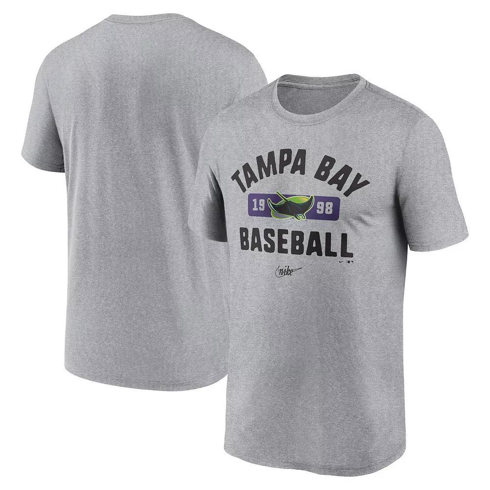 Men's Nike Heather Gray Tampa Bay Rays Legend T-Shirt, Size: 2XL, Grey Product Image