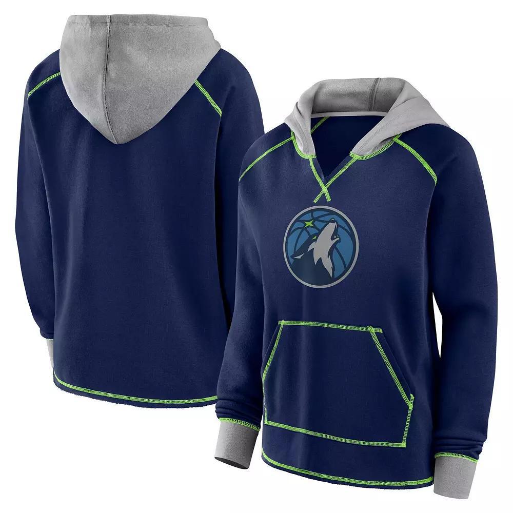 Womens Minnesota Timberwolves Boom Pullover Hoodie Blue Product Image