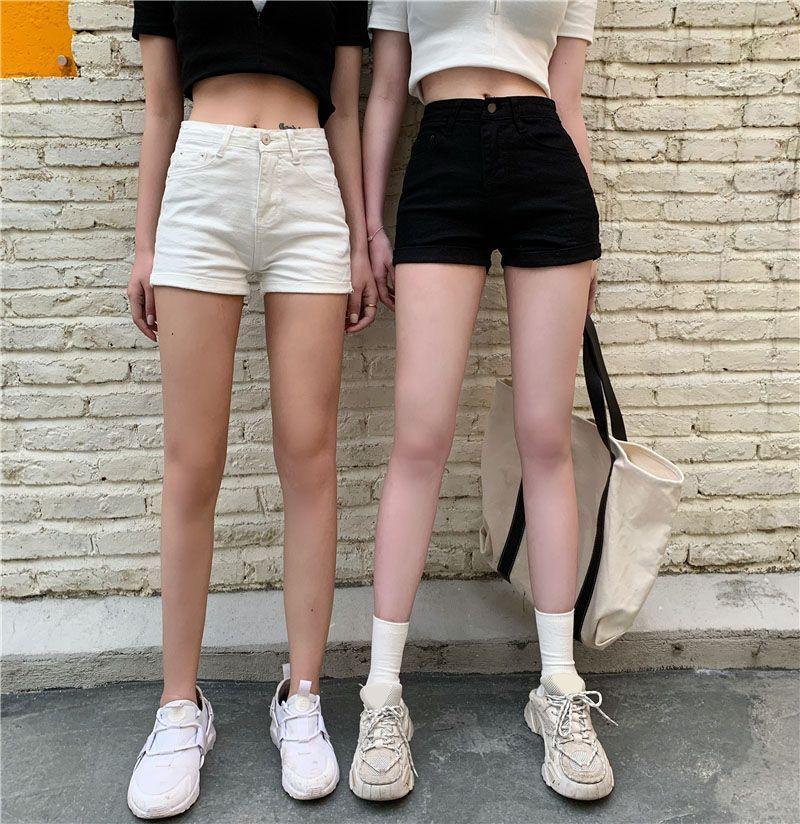 High Waist Denim Shorts Product Image