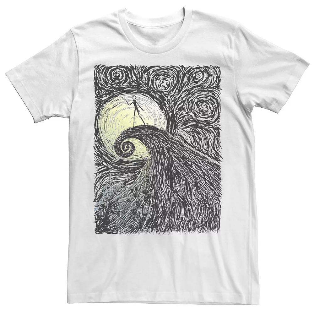Disney's The Nightmare Before Christmas Men's Spiral Hill Portrait Tee, Size: Large, Athletic Grey Product Image