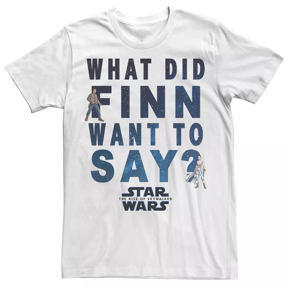 Men's Star Wars: The Rise Of Skywalker What Did Finn Want To Say Tee, Size: 3XL, White Product Image