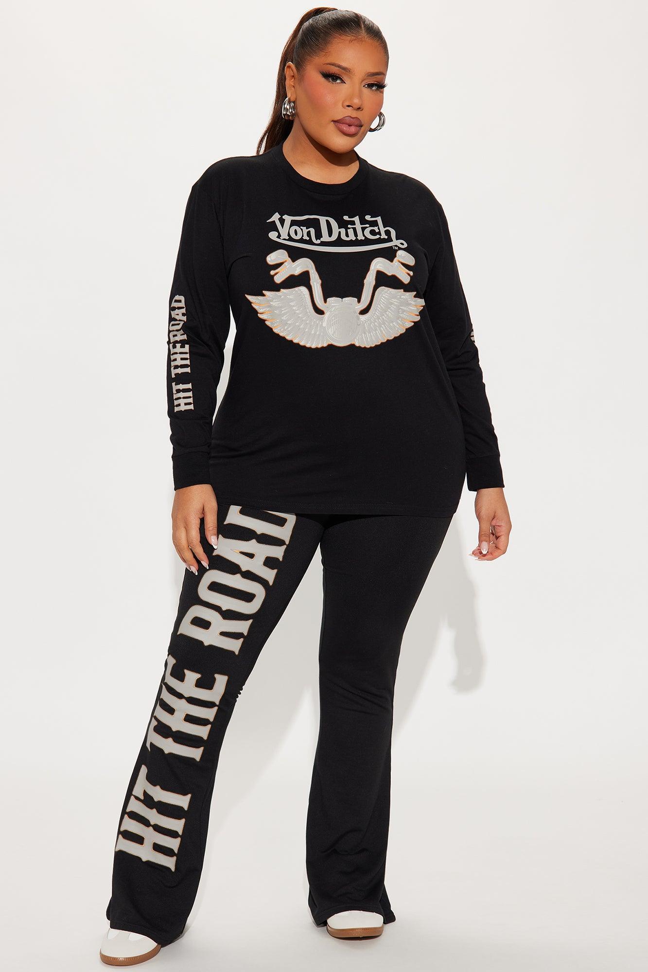 Von Dutch Hit The Road Flare Pant - Black Product Image