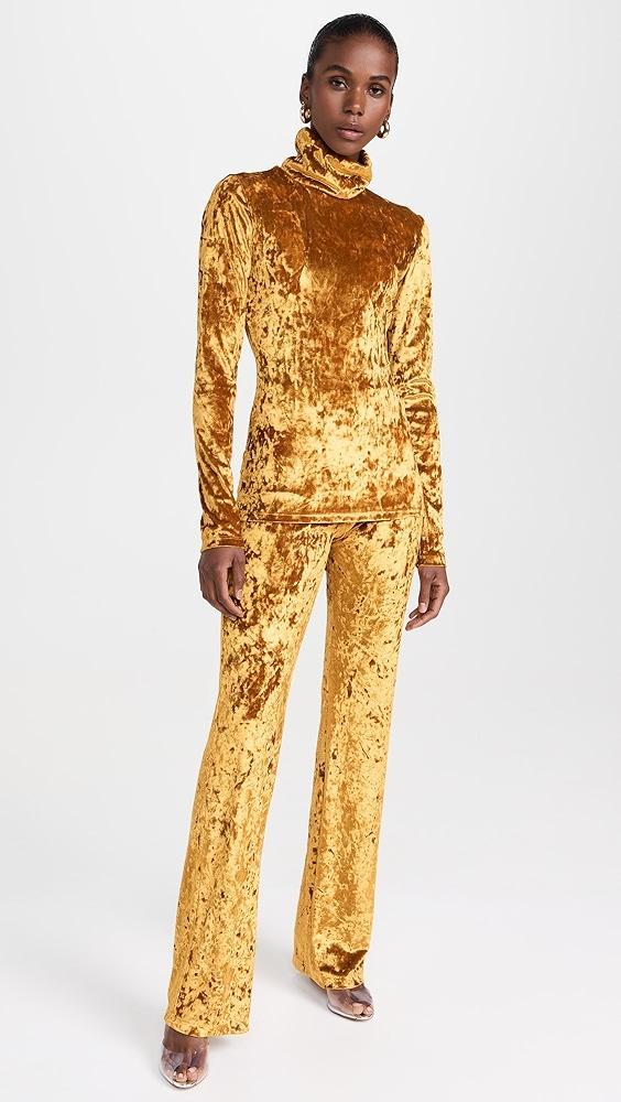 BruceGlen Crushed Velvet Turtleneck | Shopbop Product Image