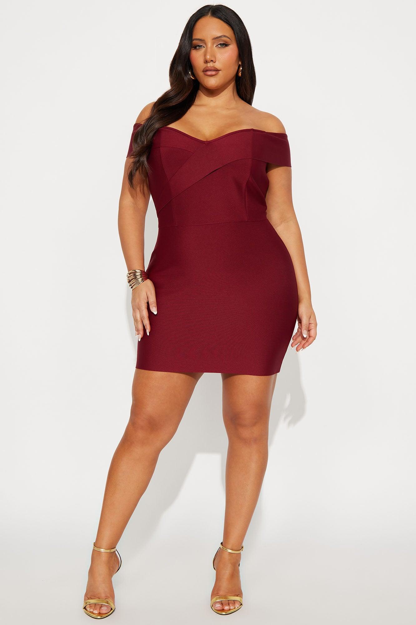 Amy Bandage Mini Dress - Wine Female Product Image