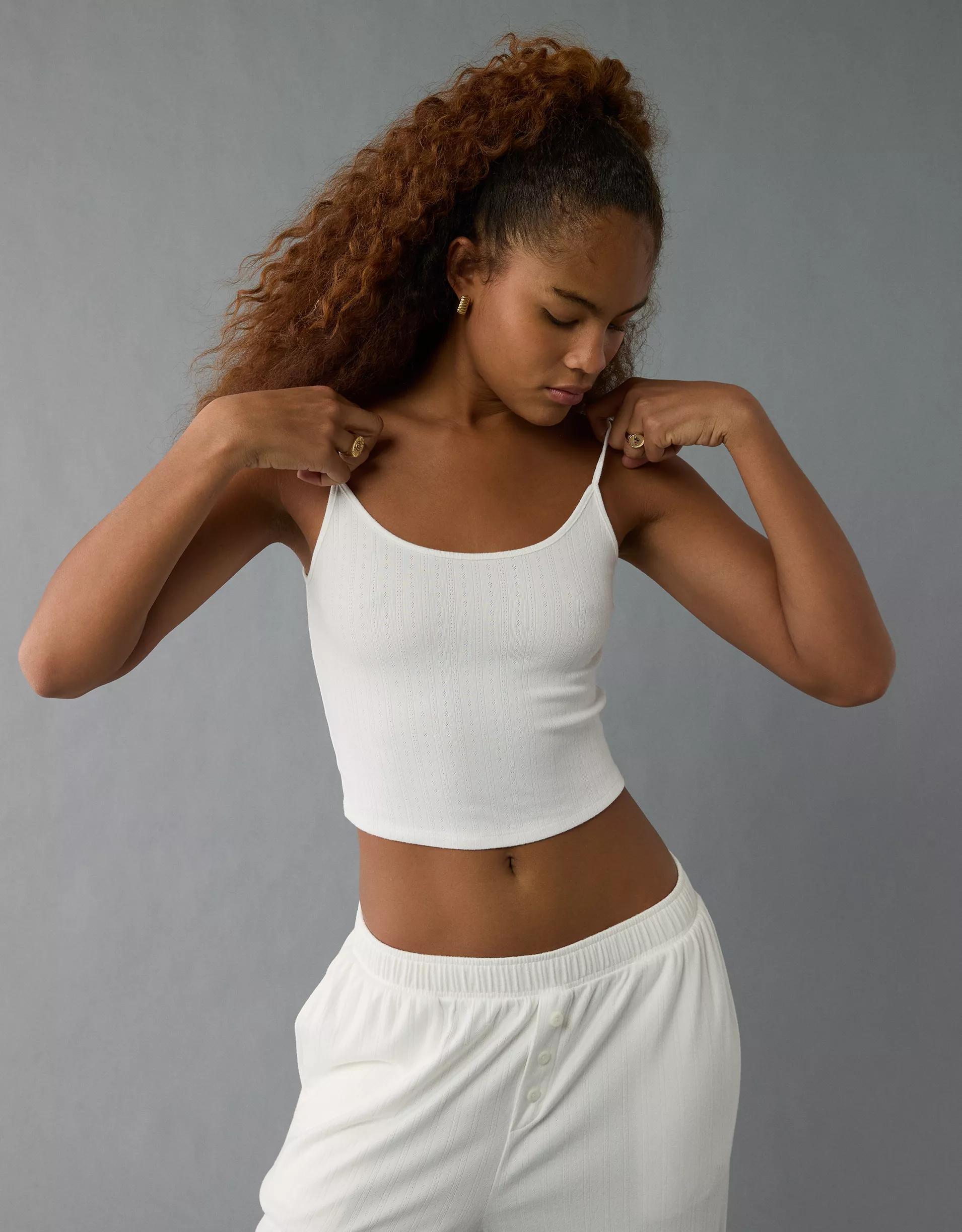 AE 3-Piece Pointelle Plush Cardigan Pajama Set Product Image