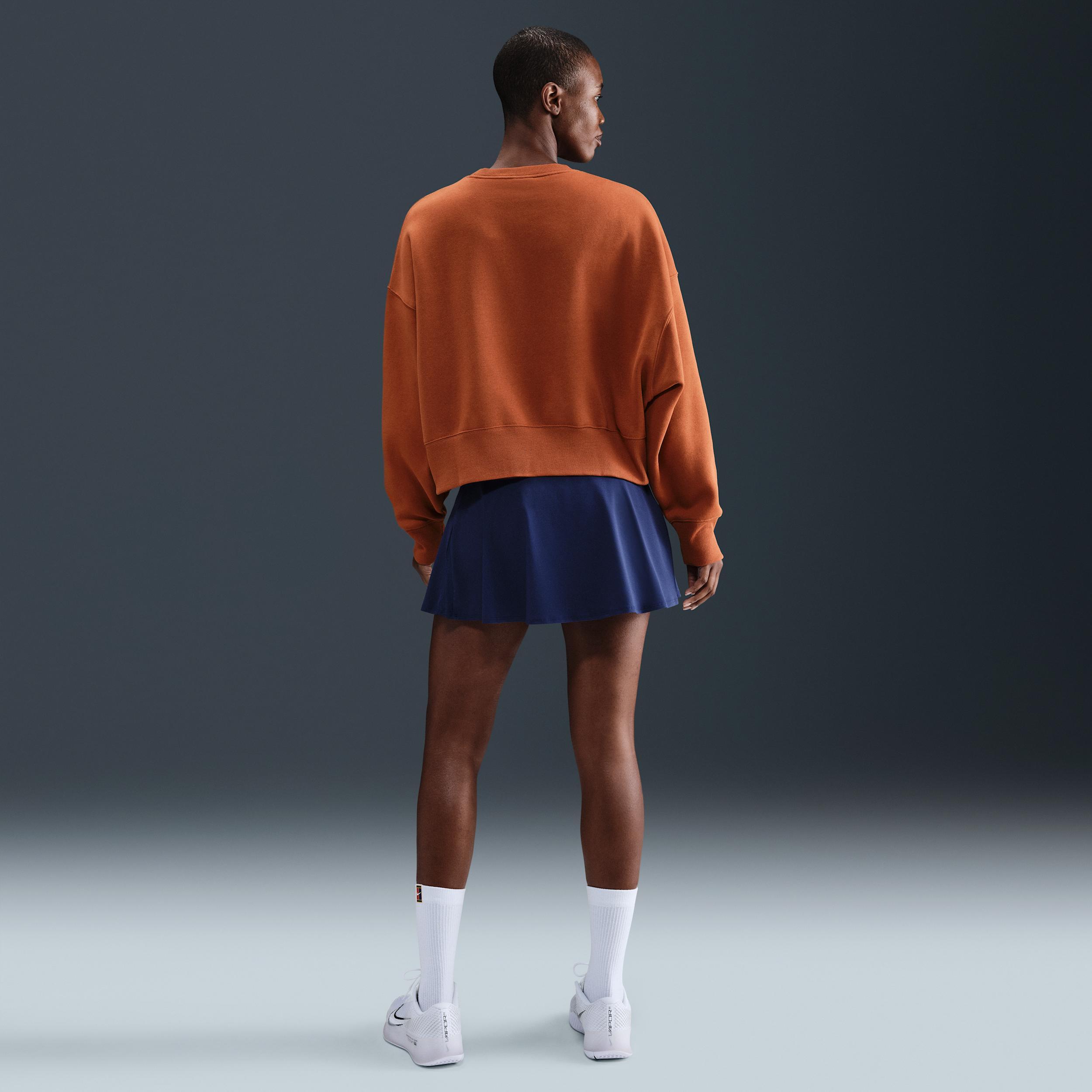 NikeCourt Heritage Phoenix Fleece Women's Over-Oversized Crew-Neck Sweatshirt Product Image
