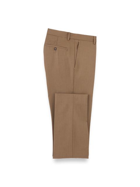 Wool Gabardine Pants - Light Brown Product Image