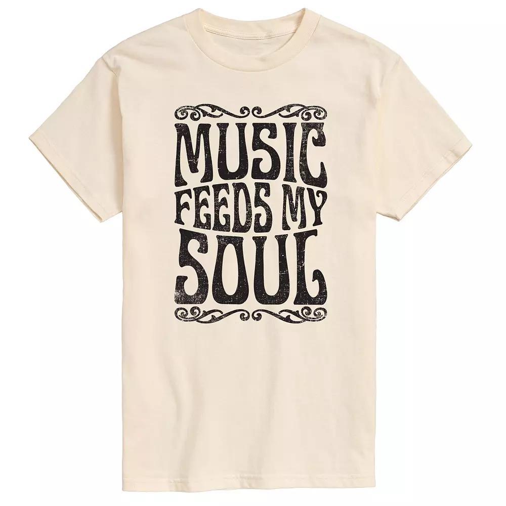 Mens Music Feeds My Soul Tee Product Image