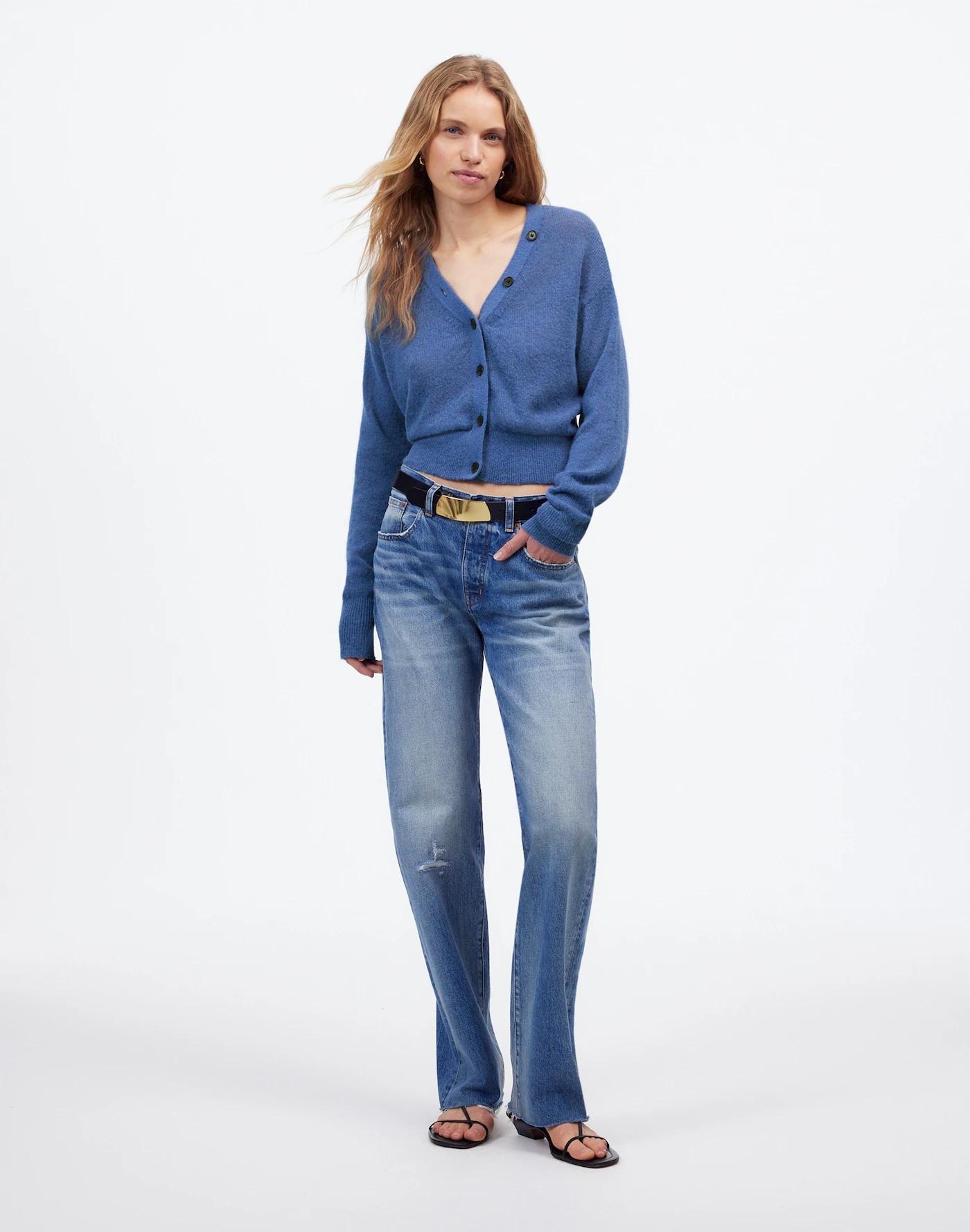 Alpaca-Blend V-Neck Cardigan Product Image