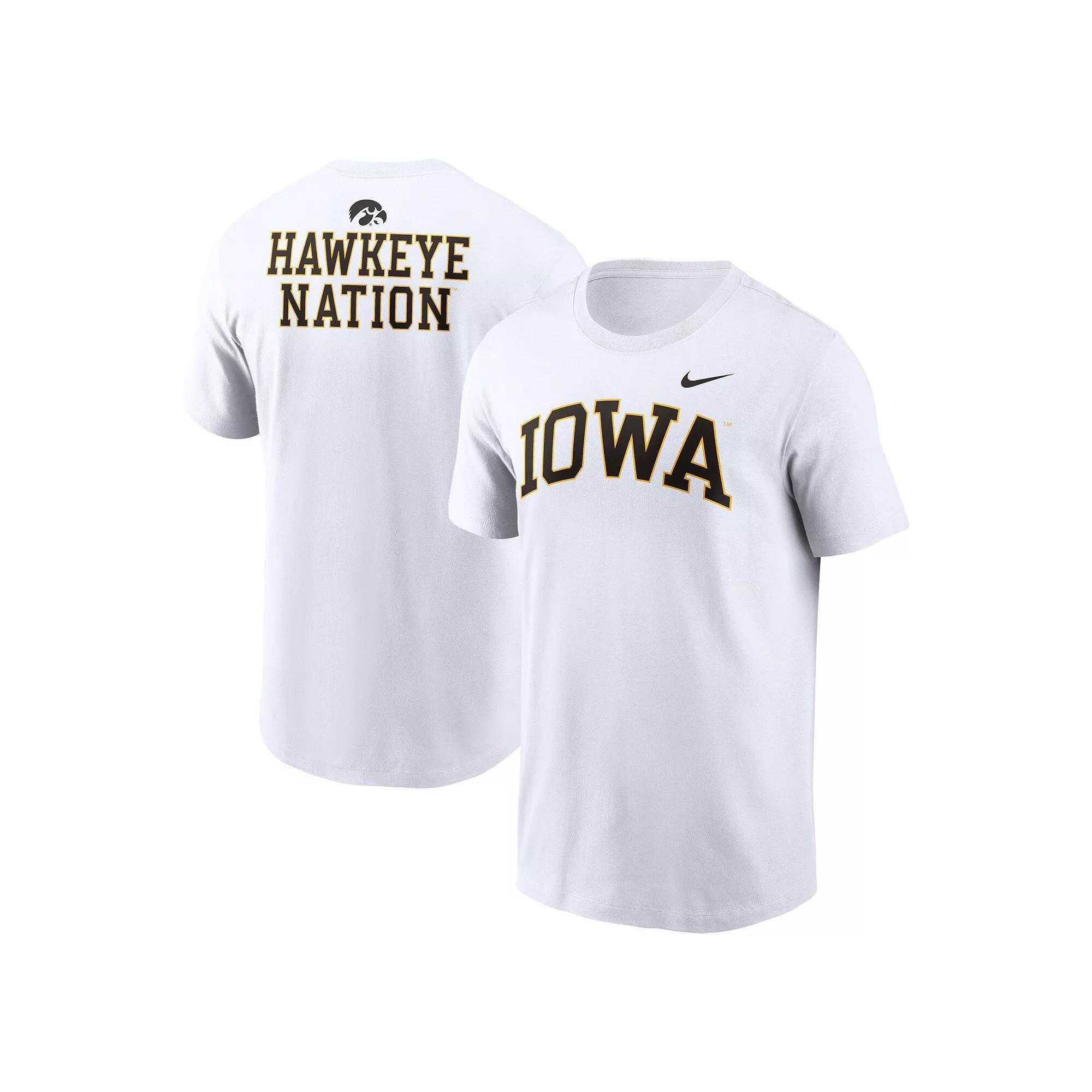 Men's Nike White Iowa Hawkeyes Blitz 2-Hit T-Shirt, Size: XL Product Image