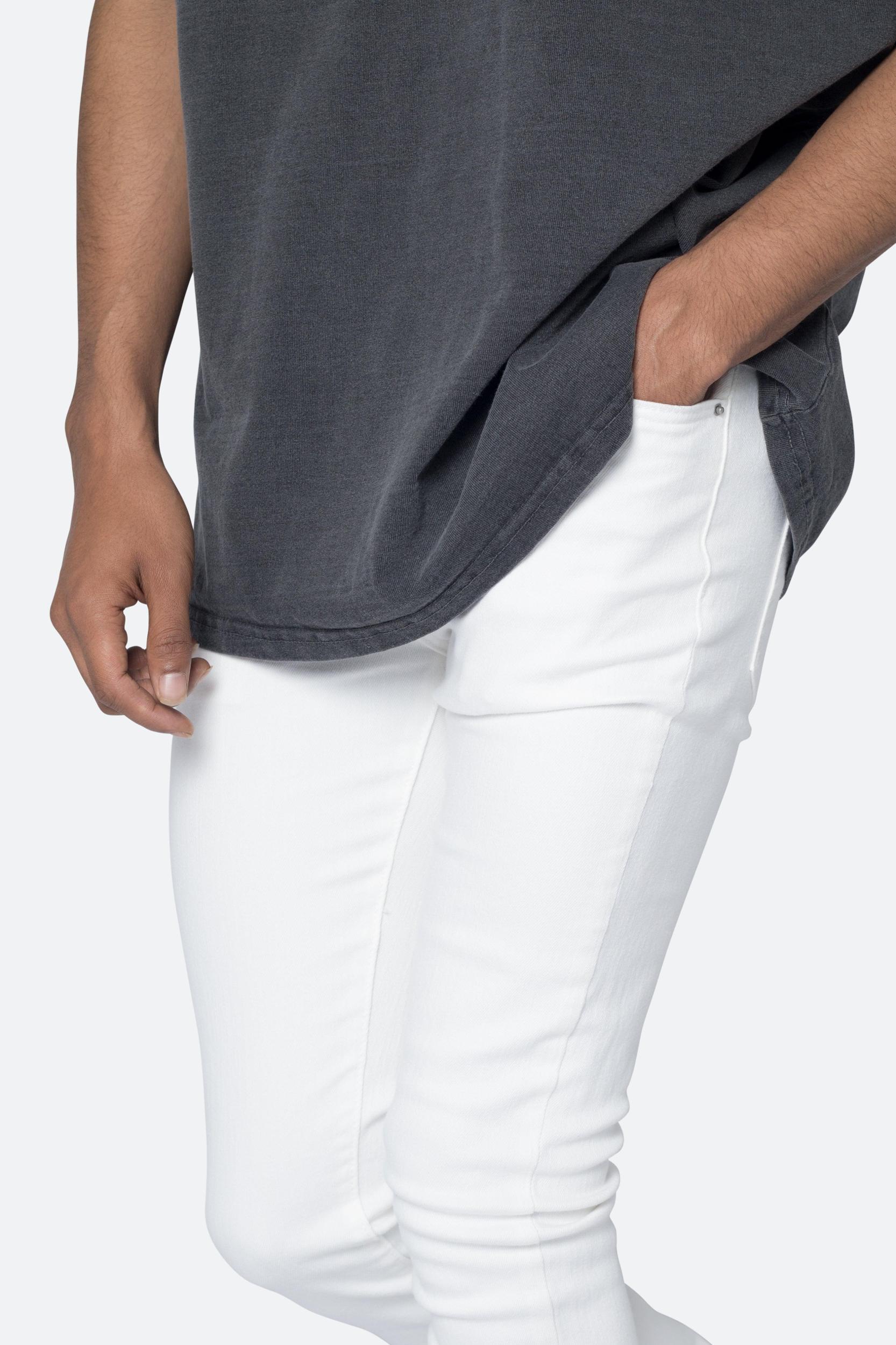 X514 Skinny Stacked Denim - White Product Image