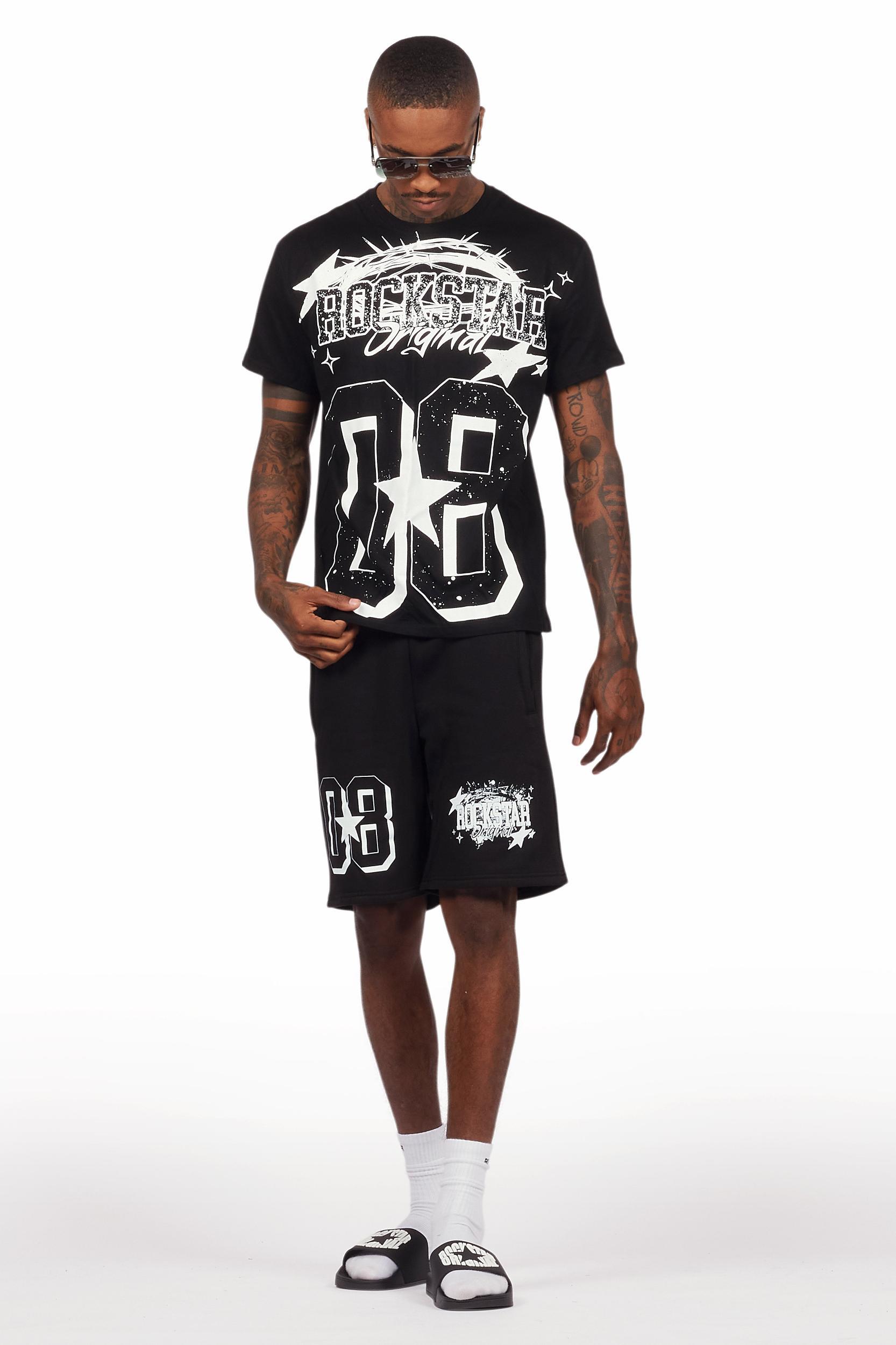Allstar Black/White T-Shirt Short Set Male Product Image