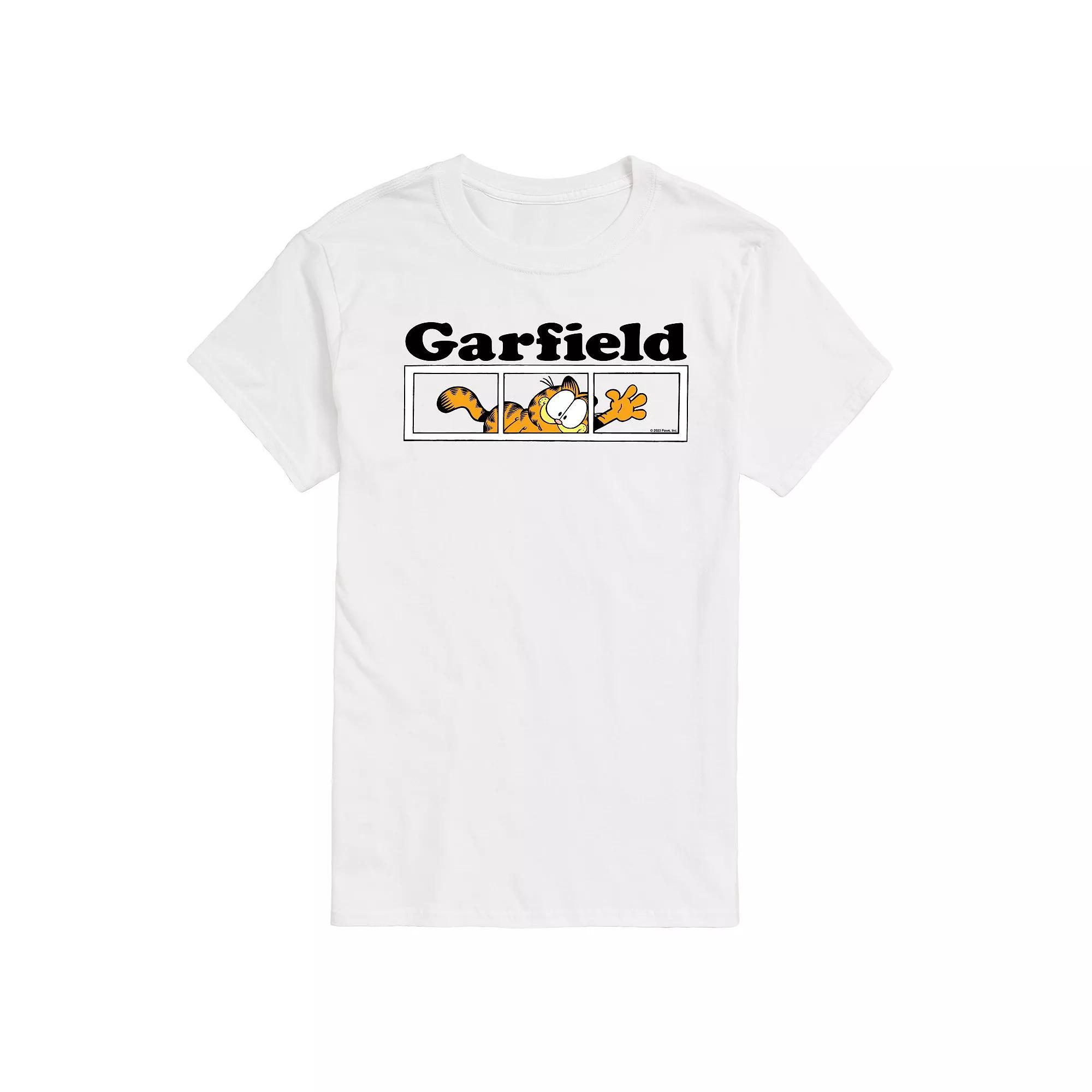 Mens Garfield Panel Logo Graphic Tee Ivory Product Image