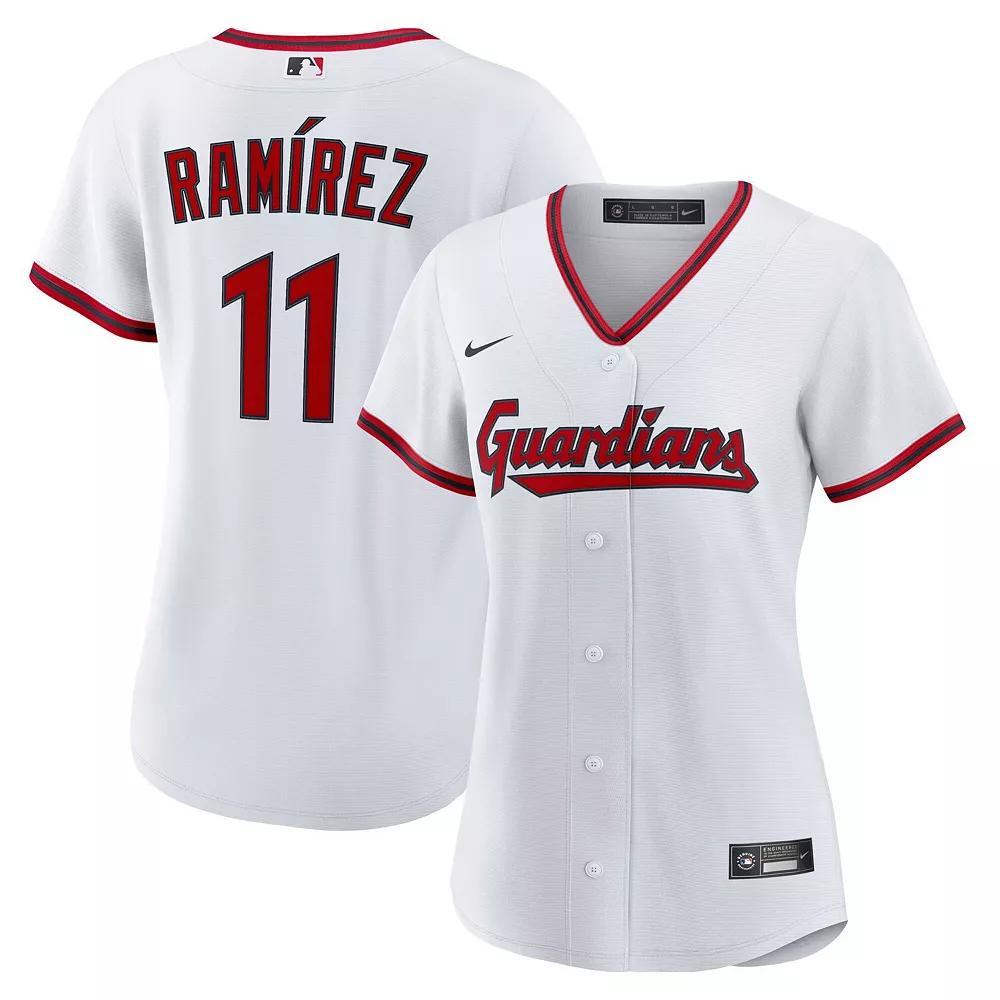 Women's Nike Jose Ramirez White Cleveland Guardians Home Replica 2.0 Player Jersey, Size: Small, Grd White Product Image