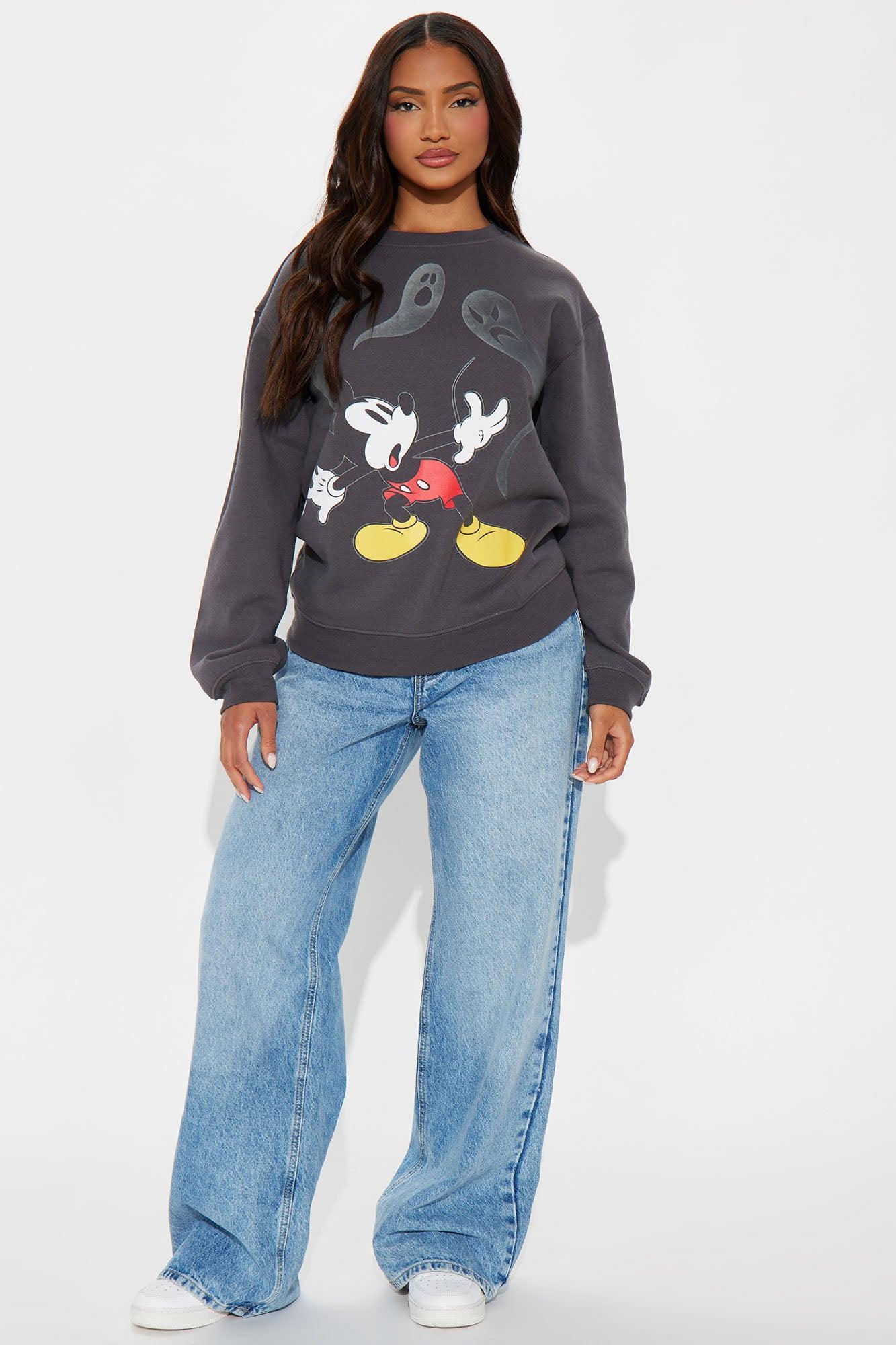 Mickey Mouse Glow In The Dark Sweatshirt - Charcoal Product Image
