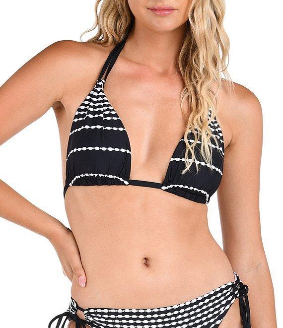 La Blanca City Lights Linear Dot Print Adjustable Loop Hipster Swim Bottom Product Image