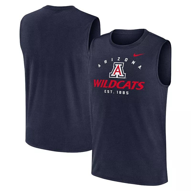 Men's Nike Navy Arizona Wildcats Primetime Legend Lock Up Performance Muscle Tank Top, Size: Medium, Blue Product Image