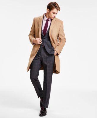 Michael Kors Mens Classic Fit Luxury Wool Cashmere Blend Overcoats Product Image