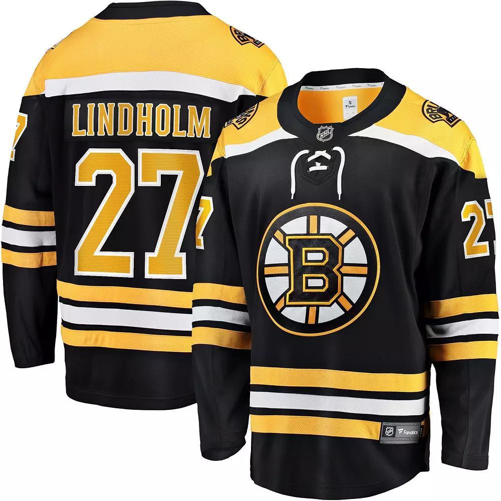 Men's Fanatics Branded Hampus Lindholm Black Boston Bruins Home Breakaway Player Jersey, Size: 5XL Product Image