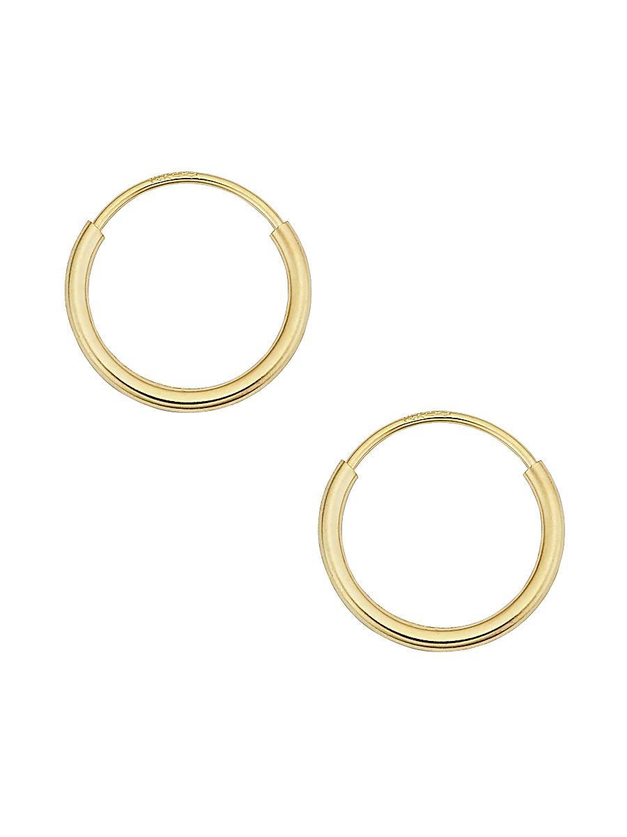Womens 14K Yellow Gold Easy Day Petite Hoops Product Image