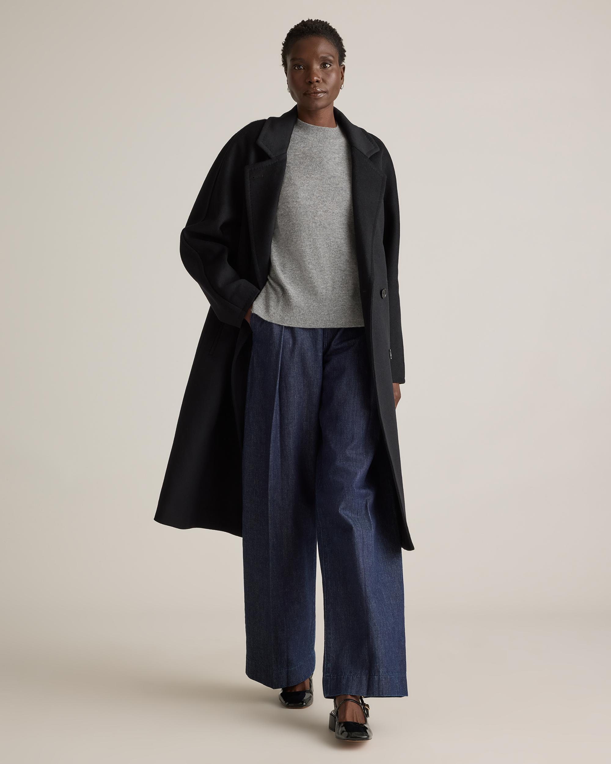 Quince | Women's Italian Wool Double-Breasted Slouch Coat Size XS Product Image