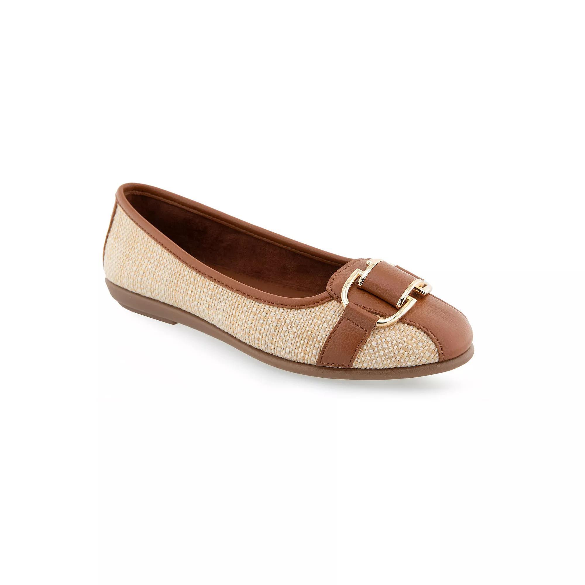 Aerosoles Bentley Women's Raffia Ballet Flats, Size: 7 Wide, Natural Raffia Product Image