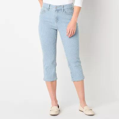 St. John's Bay Womens Mid Rise Tall Capri Pants Product Image
