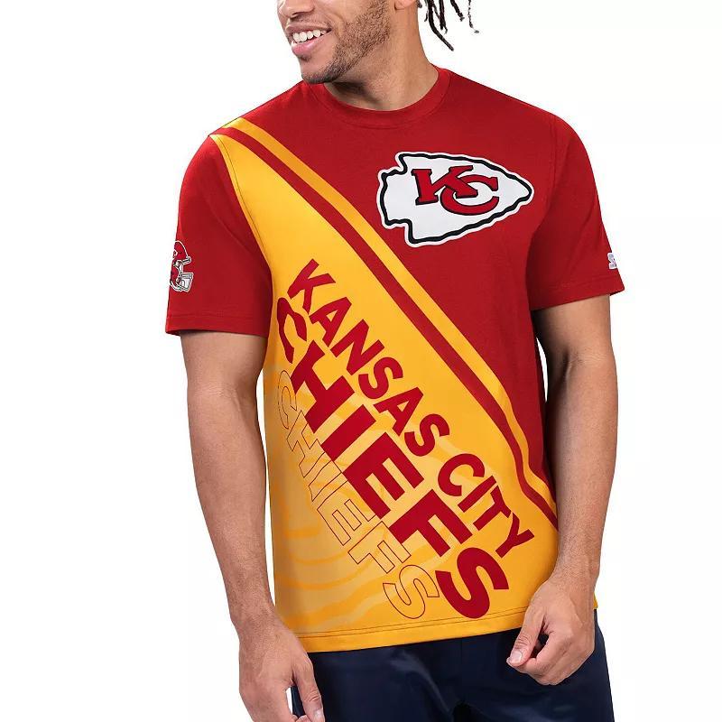 Mens Starter /Gold Kansas City Chiefs Finish Line Extreme Graphic T-Shirt Product Image