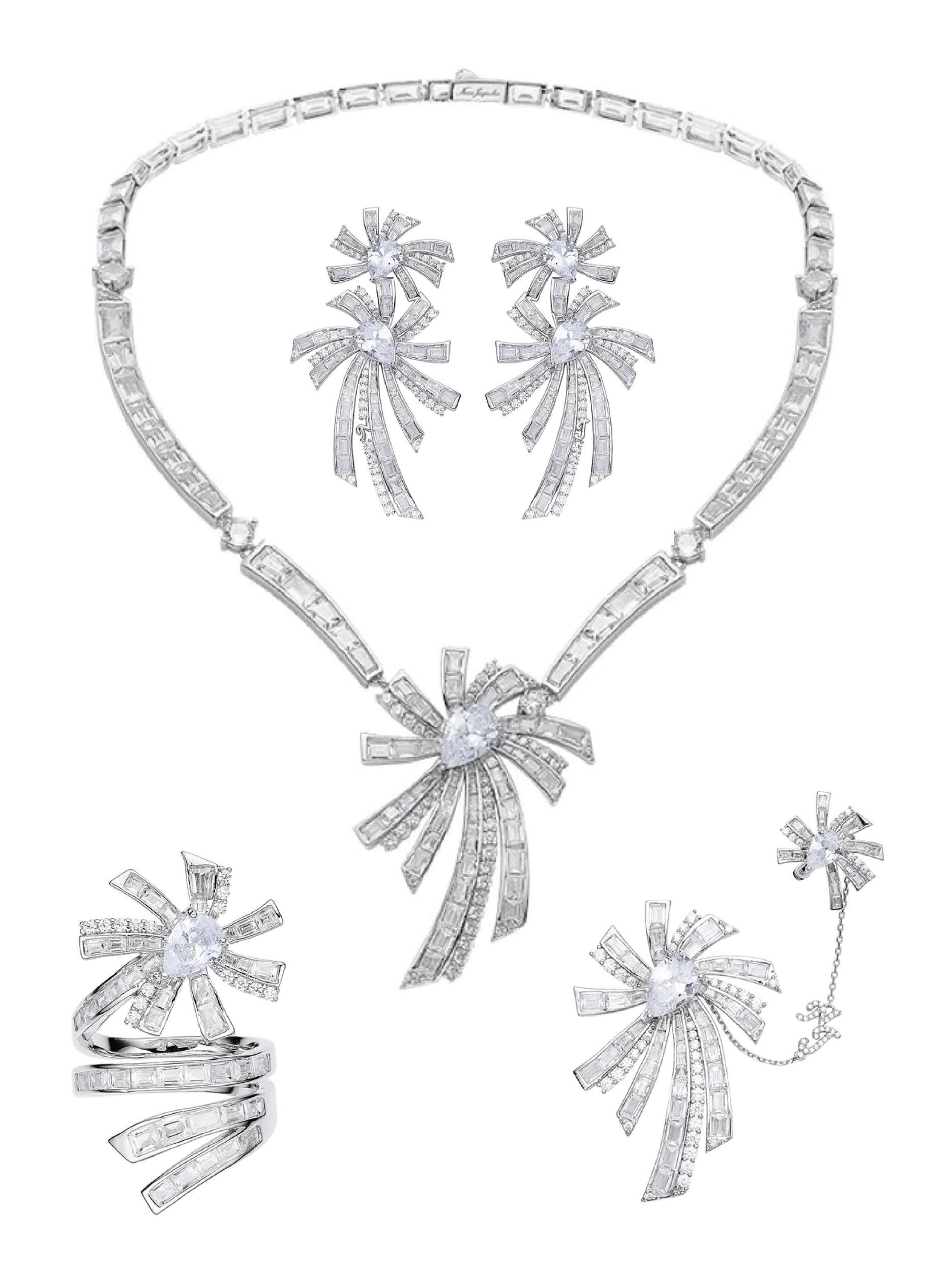 Angelina Earring Set (White) Product Image