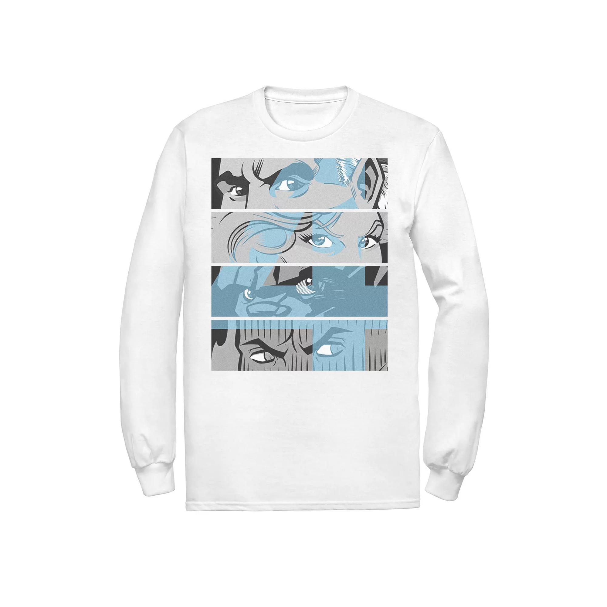 Men's Marvel Fantastic Four Group Shot Eyes Panel Tee, Size: Small, White Product Image