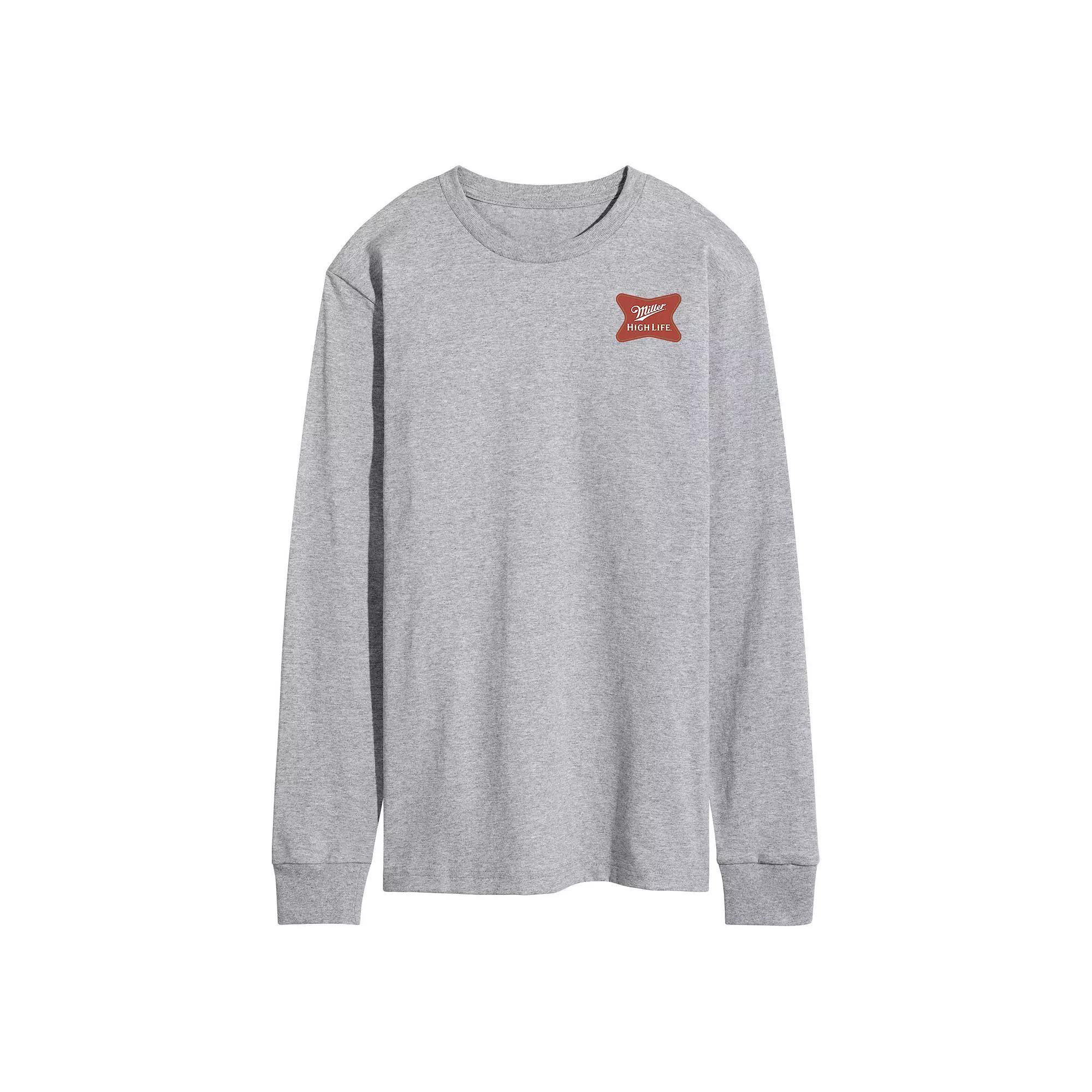 Mens Miller High Life 6 Pack Bottles Long Sleeve Graphic Tee Product Image