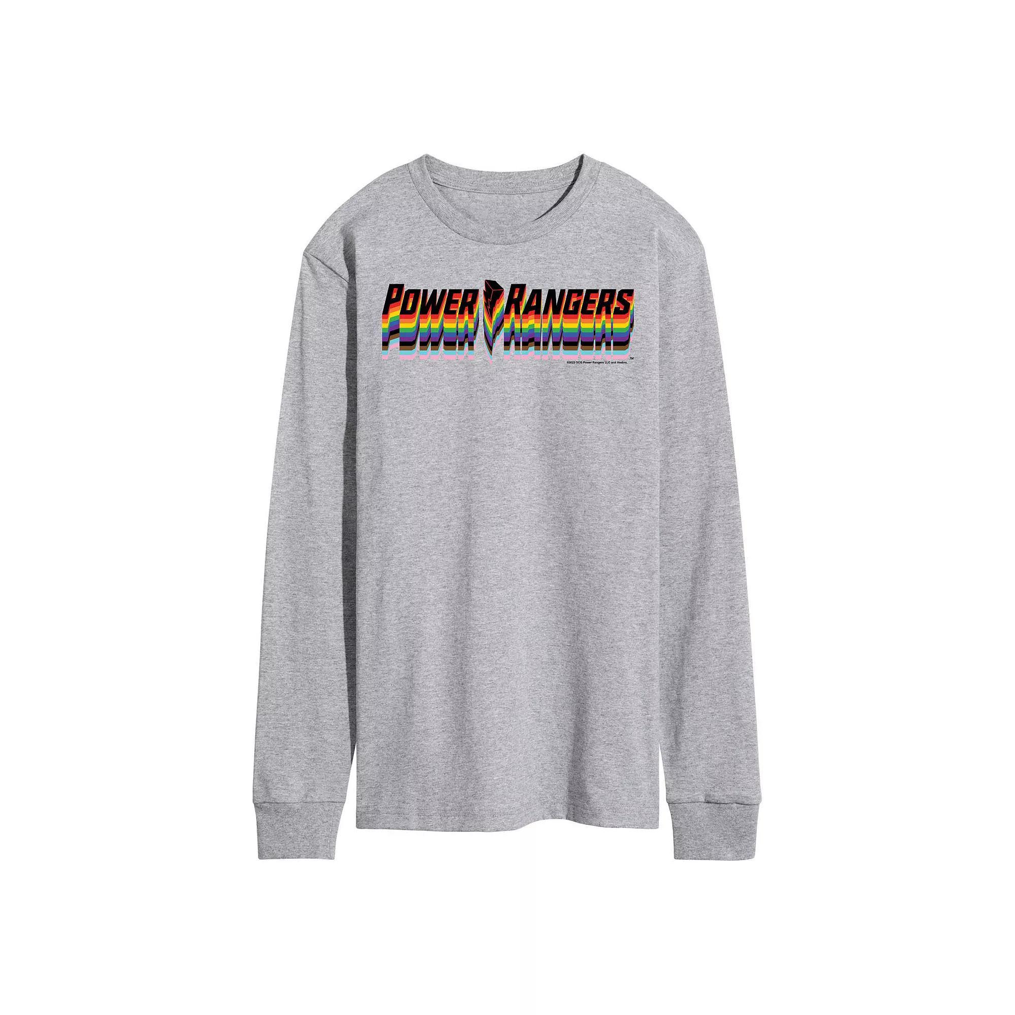 Mens Power Rangers Pride Logo Long Sleeve Graphic Tee Product Image
