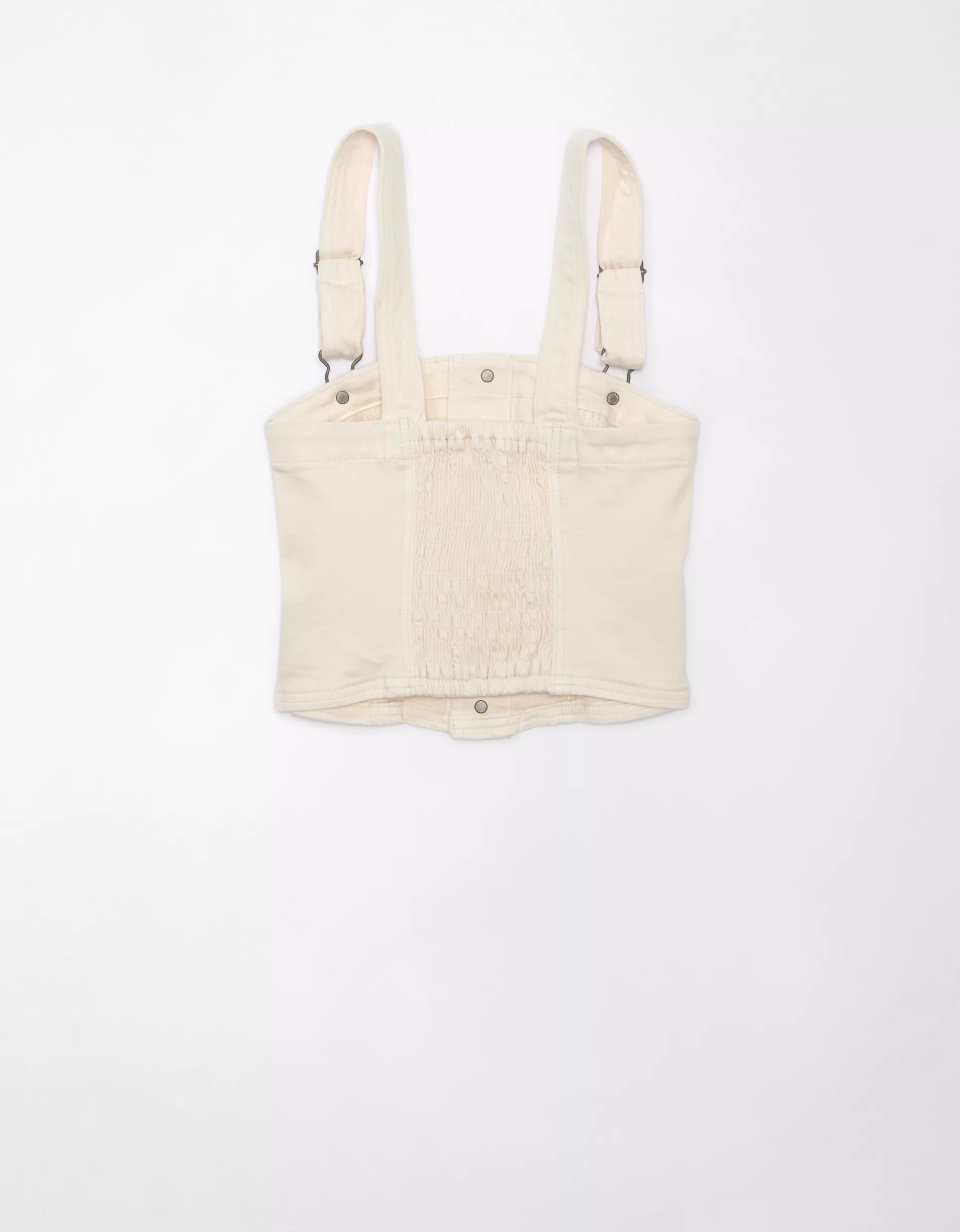 AE Cropped Denim Tank Top Product Image