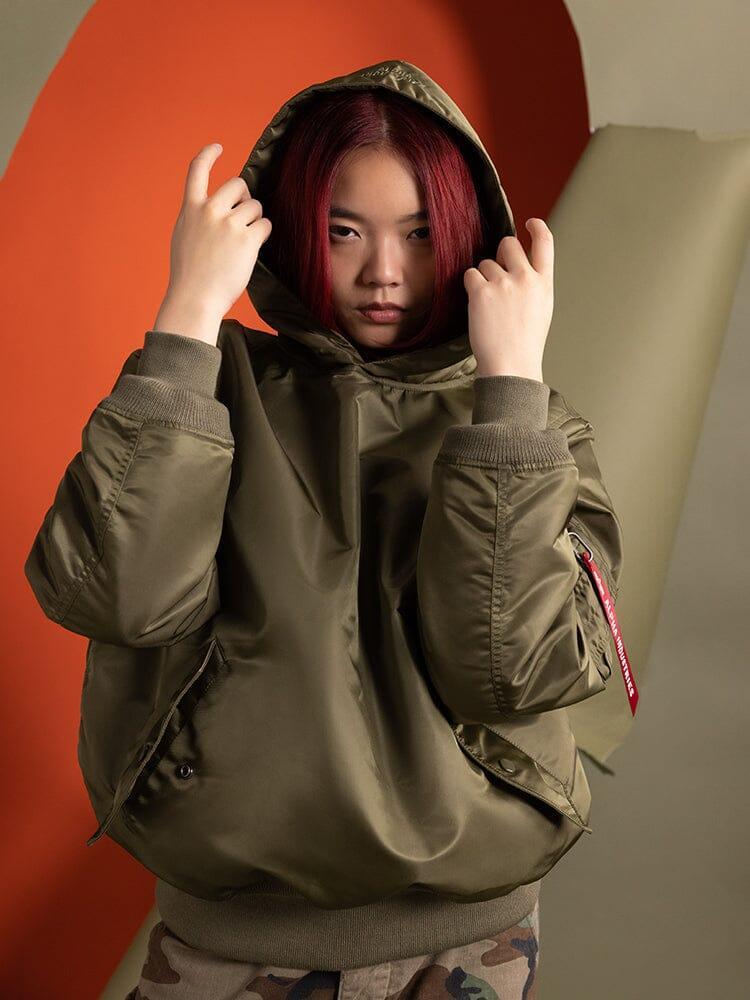 PULL-OVER MA-1 JACKET HOODIE Product Image