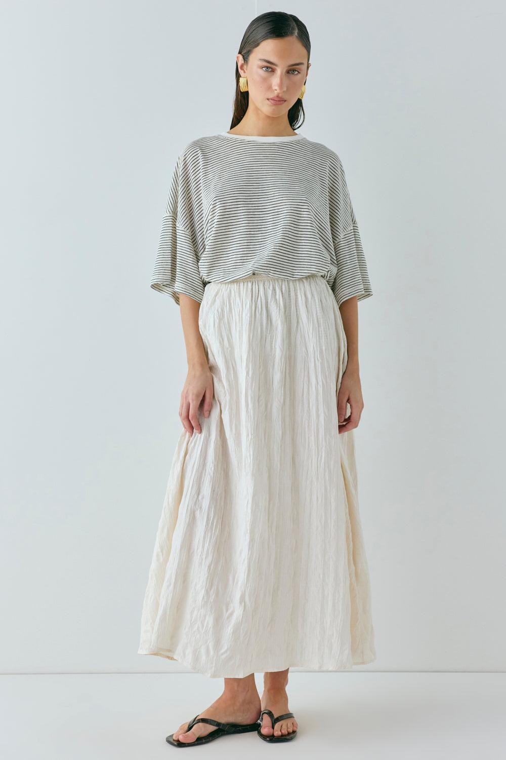 Solara Midi Skirt Cream Product Image