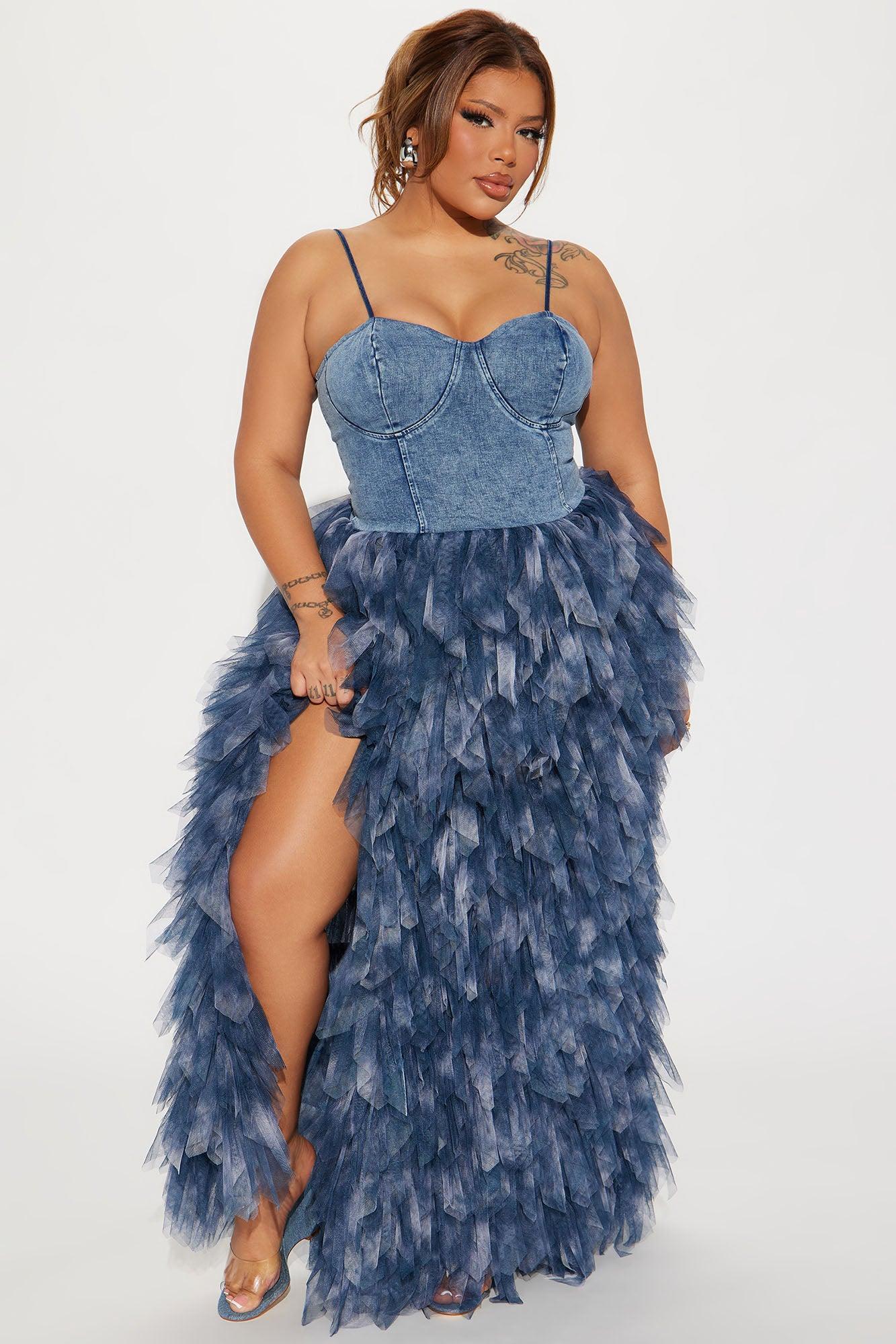 Life In Denim Maxi Dress - Denim Product Image