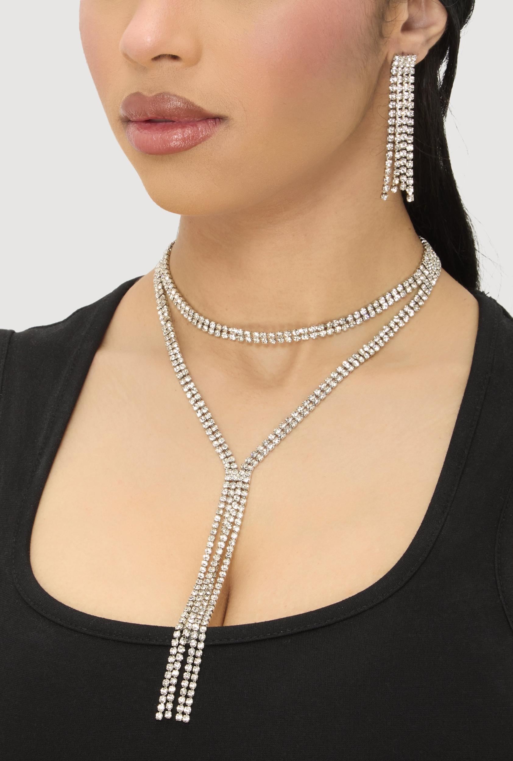 Cubic Zirconia Chain Anklets Set of 3 Female Product Image