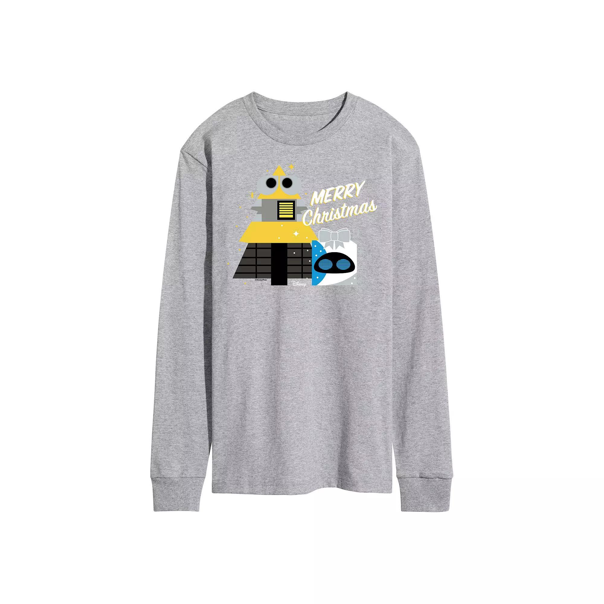 Disney / Pixars WALL-E Mens Merry Christmas Long Sleeve Graphic Tee Product Image