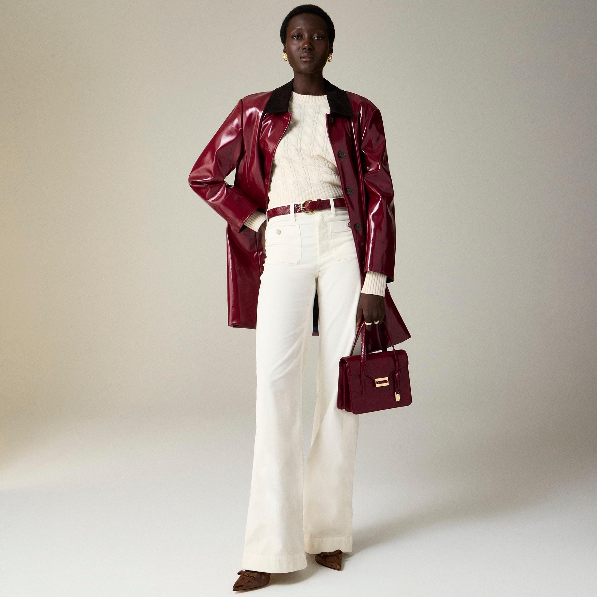 Wide-leg velvet sailor trouser Product Image