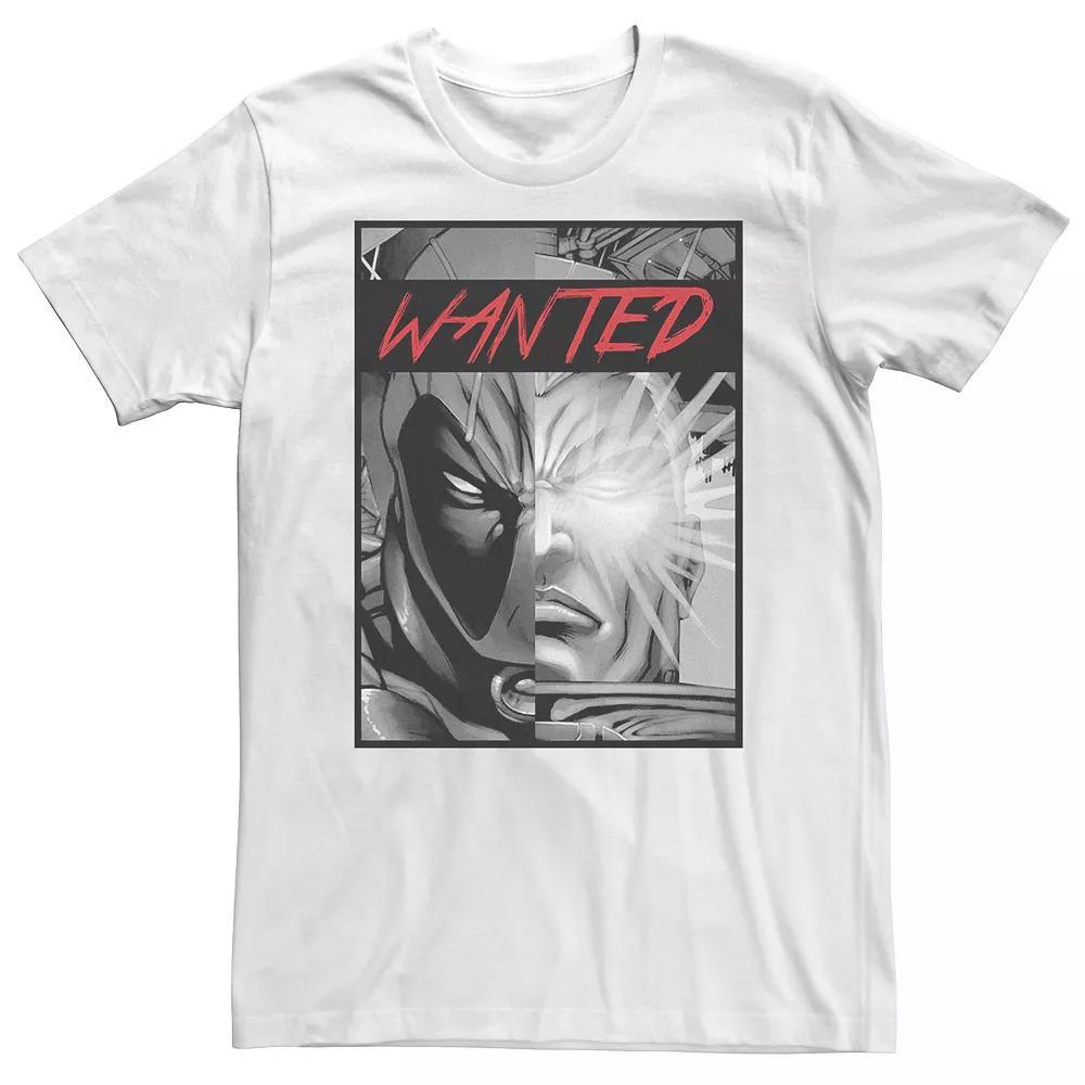 Big & Tall Marvel Deadpool Cable Split Poster Tee, Men's, Size: 3XL Tall, White Product Image