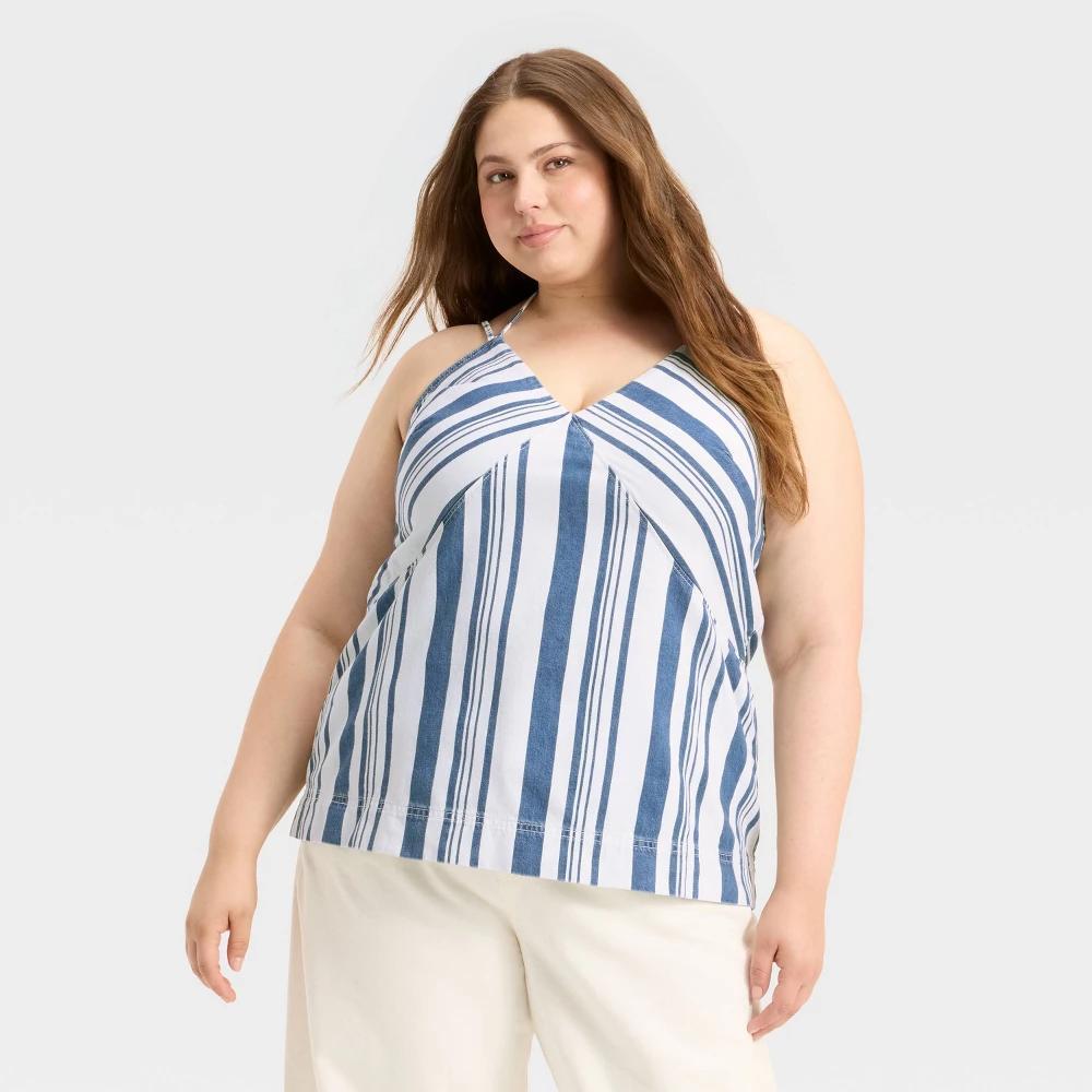 Womens Striped Tank Top - Universal Thread Navy Product Image