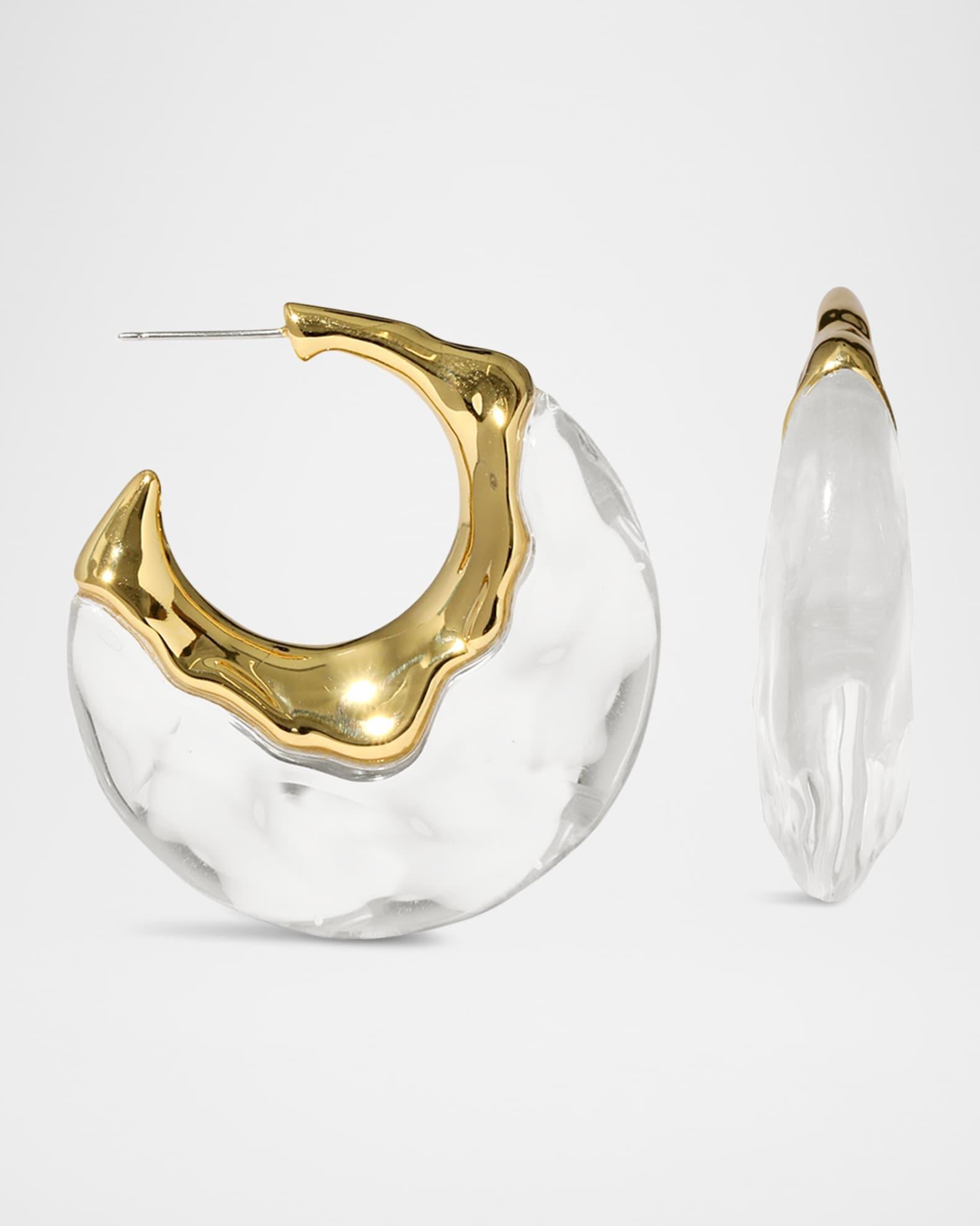 Liquid Lucite Puffy Hoop Earrings Product Image