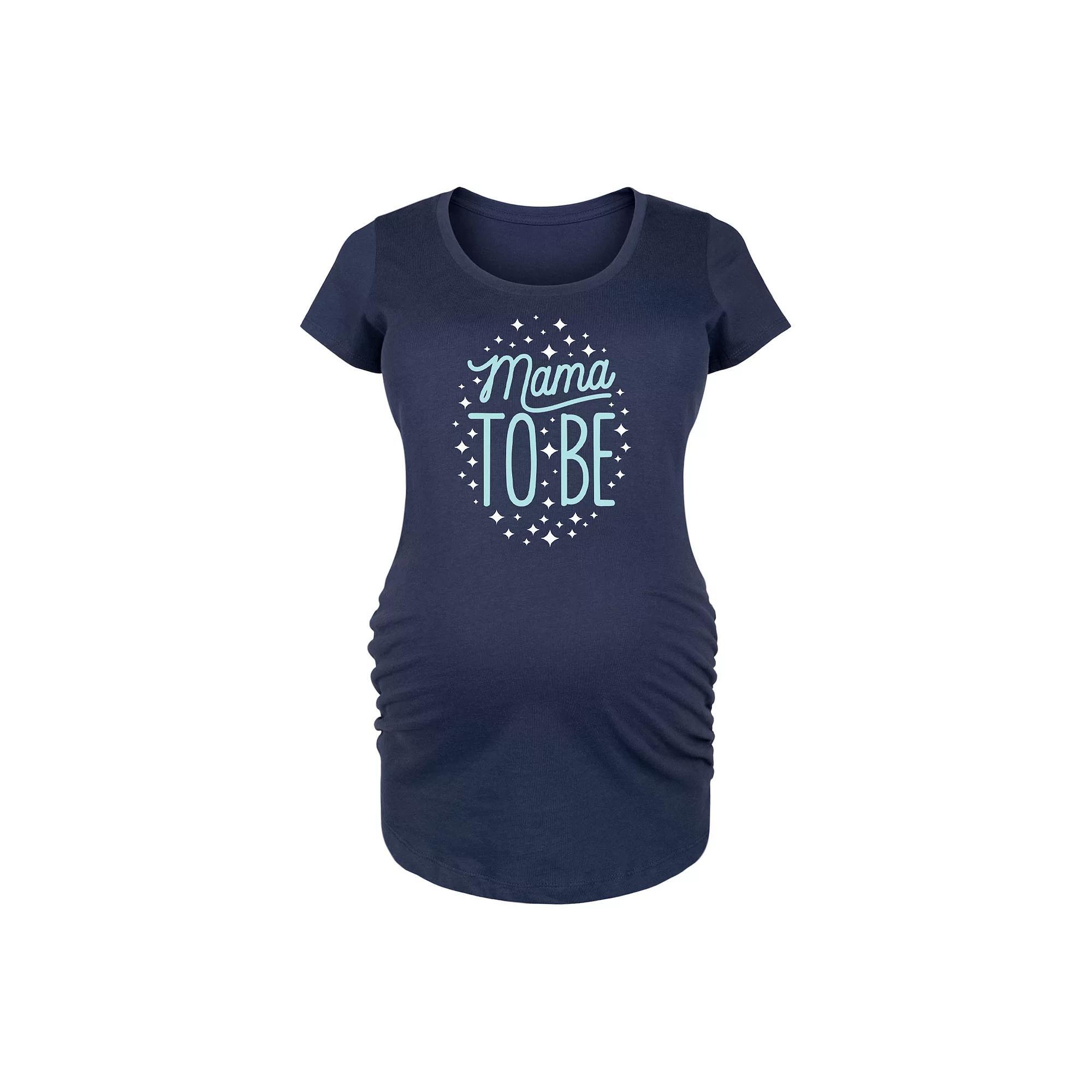 Maternity Mama to Be Graphic Tee, Womens Blue Product Image